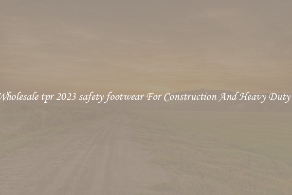 Buy Wholesale tpr 2023 safety footwear For Construction And Heavy Duty Work