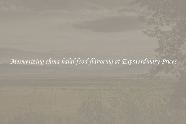 Mesmerizing china halal food flavoring at Extraordinary Prices
