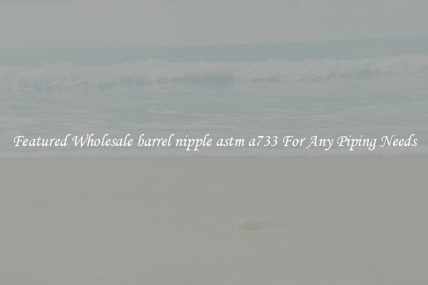 Featured Wholesale barrel nipple astm a733 For Any Piping Needs