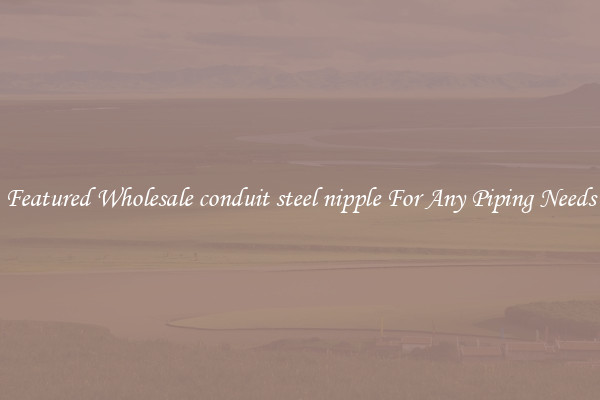 Featured Wholesale conduit steel nipple For Any Piping Needs