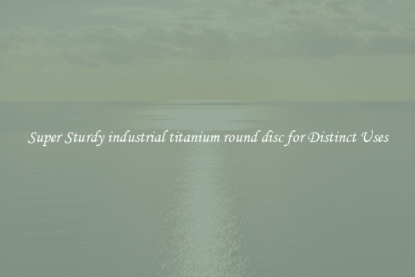 Super Sturdy industrial titanium round disc for Distinct Uses