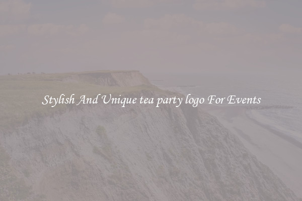 Stylish And Unique tea party logo For Events