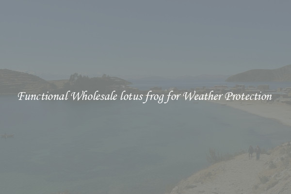 Functional Wholesale lotus frog for Weather Protection 